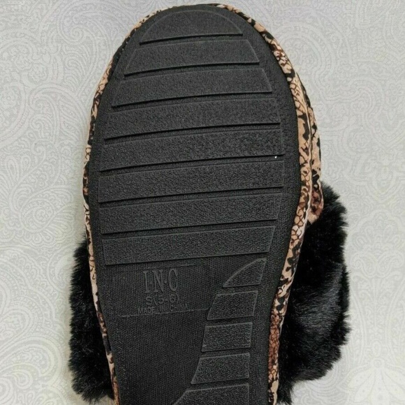 INC International Concepts Women's Anaconda Snake Slippers With Faux-Fur Size S - Picture 6 of 6